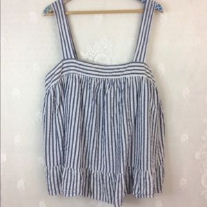 ASOS Chambray Blue White Stripe Sleeveless Top 14